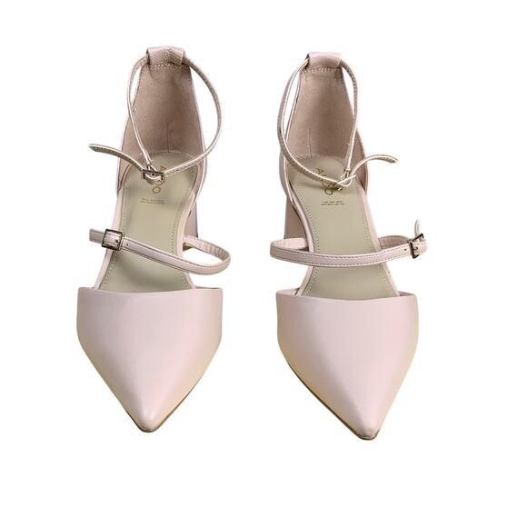 Aldo Collette Pink Faux Leather Pointed Toe Ankle Strap Heels Size 11 NWOT - Picture 3 of 9